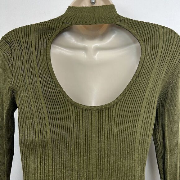 Vero Moda Willow long sleeve highneck Dark olive top size s NWT - Picture 6 of 10